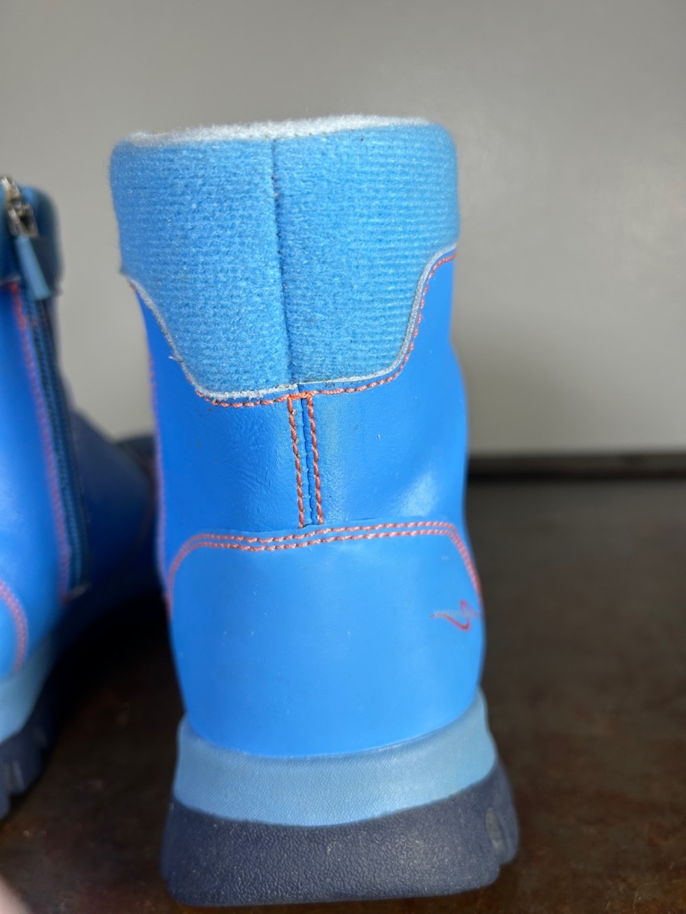 Nike Kids Blue Zip Winter Boots with Silver Swoosh - Picture 6 of 15